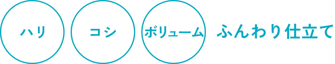 ハリ コシ ボリューム ふんわり仕立て